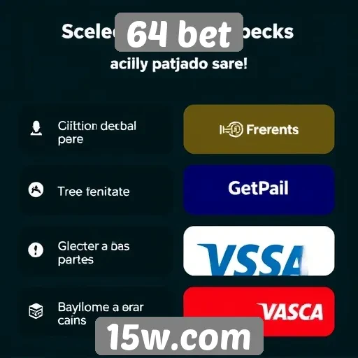 Métodos de pagamento aceitos no 64 bet